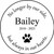 Personalized Engraved Memorial  Stone 11"  Diameter Bailey