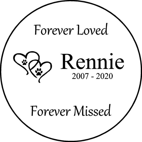 Personalized Engraved Memorial  Stone 11"  Rennie_custom