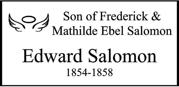 Personalized Engraved Memorial  Stone 11.5 x 5.5" Edward Salomon_cusotm
