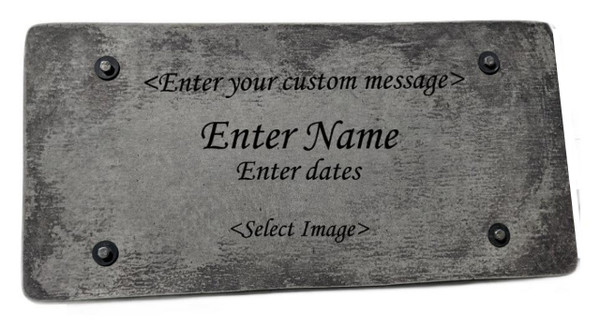 Custom Engraved Memorial Bench Measures 23.75" L x 11.75" W x 16.5" H . Enter your own message