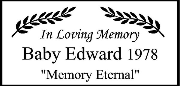 Personalized Engraved Memorial  Stone 11.5 x 5.5"  BE