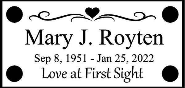 Personalized Engraved Memorial  Stone 11.5 x 5.5"  M1
