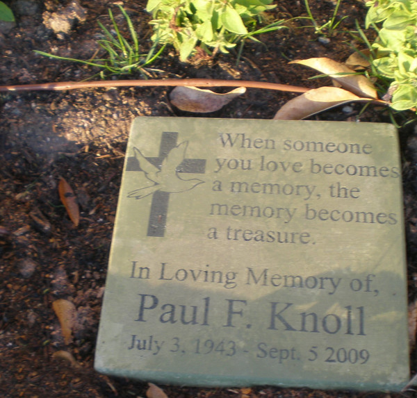 Personalized Engraved Memorial Garden Stone 11.5"x11.5" 'When someone you love...'