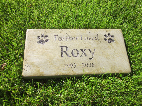 Personalized Engraved Pet Memorial  Stone 11.5"x 5.5" Forever Loved