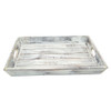 Hamd Made Slat Wooden Tray. White wash ideal for decor and serving
30x38x5