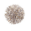 BOHO Coastal Wall Hanging: 35x35cm white-washed driftwood decor featuring round design, adding bohemian charm and relaxed coastal elegance to interiors.