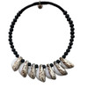 Shell decorative necklace wall hanging
Colour : Black/White/Natural
Height 33cm x 27cm width