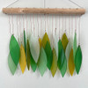 Outdoor Home Decor Recycled Beach Glass  mixed Leaf Chime 
30cm x 27cm
0.300 kgs