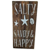 SALTY  SANDY AND HAPPY Wall hanging coastal wall decor
20cm x 40cm