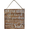 Wall art sign "You can shake the sand from your shoes"
40cm x 40cm