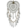 Heart shaped macrame and natural bead dreamcatcher
60 x 25cm