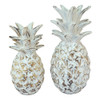 Hand-Carved Wooden Pineapple Table Ornament SKU50691 small white wash 20cmx 9cm
SKU 50589 Large white wash 25cm x 9cm