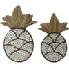Tropical Pineapple wall decoration made from shell, measuring 25cm & 30cm in height