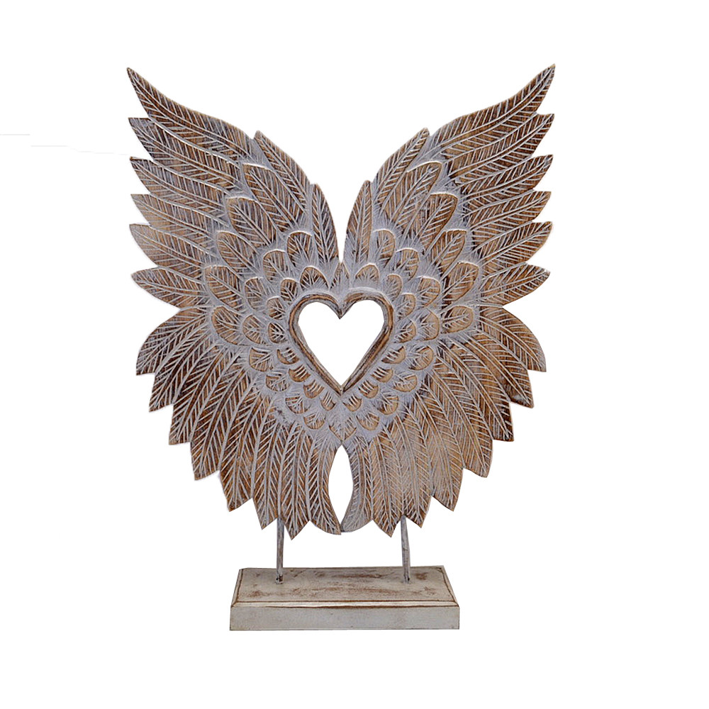Hand Carved Angel Wings Boho table decor Boho Home Decor Coastal figurine 
55cmx40cm
Wood carved