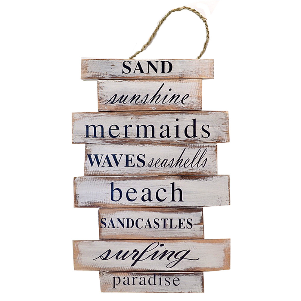 Beach House Hamptons Wall art  Sand Sunshine Mermaids Waves sign
White/Black
Painted on slat frame
30cm x 44cm