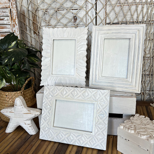 Hamptons collection rectangle photo frames table top home decor