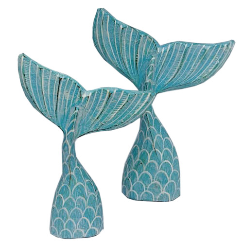 Beach House Home Decor Seaside Mermaid tail's  set of two