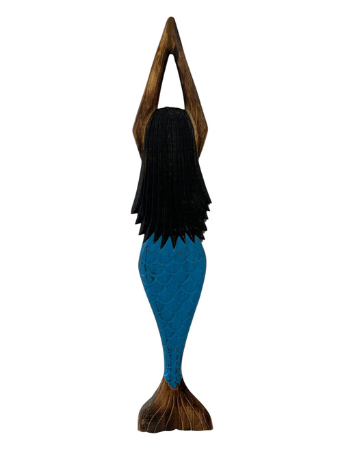 Wood carved mermaid
100 cm x 18cm
Blue/Black/Natural sku  30663