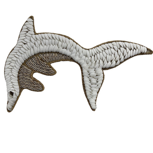 Hand crafted wall hanging features a charming dolphin design
Measuring 40 cm in length and 25 cm in height