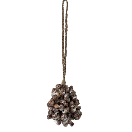 Shell Curtain tassel or table top decoration measuring 40cm from top of twine to bottom of shell.