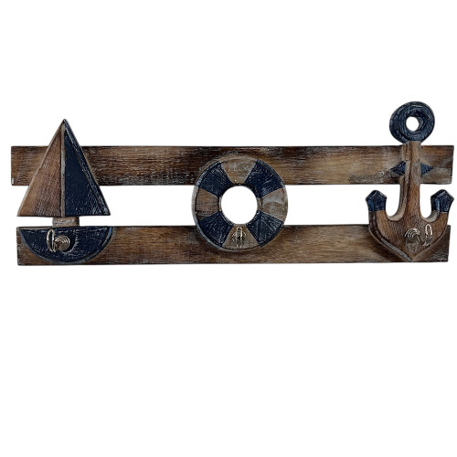 Nautical beach decor wall hook hanger home decor 50cm x 18cm