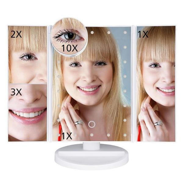 Folding Mirror with LED Lights zaxx