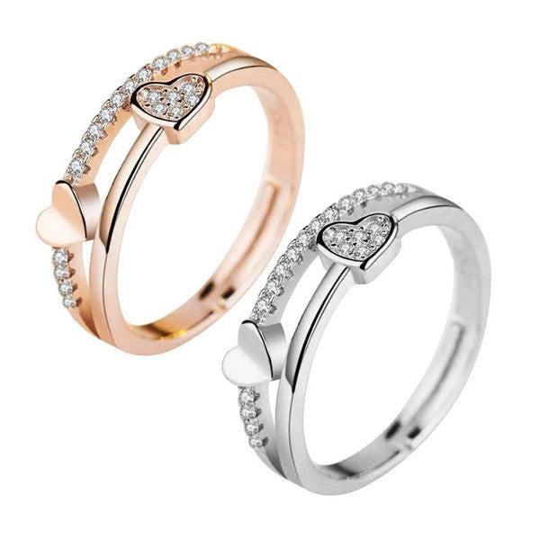 Adjustable Double Heart Ring Adjustable Double Heart Ring zaxx