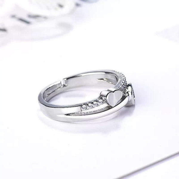 Adjustable Double Heart Ring zaxx