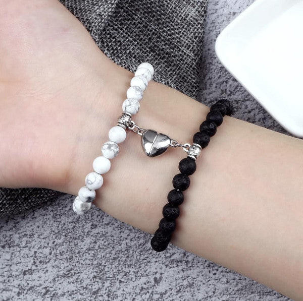 Connected Distance Couple Bracelet (Set of 2) Connected Distance Couple Bracelet (Set of 2) zaxx