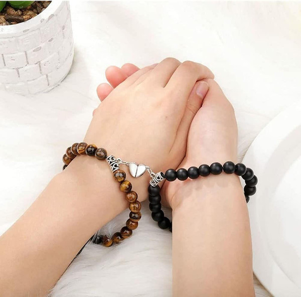 Connected Distance Couple Bracelet (Set of 2) zaxx