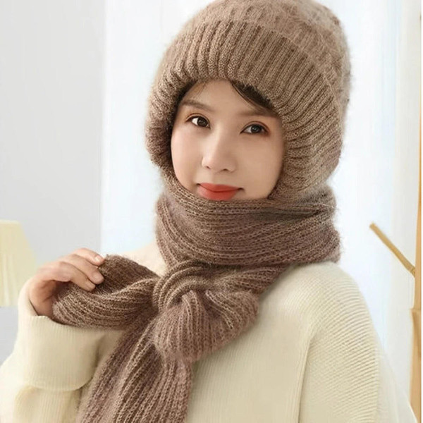 Beanie - 2-in-1 Wool Scarf zaxx