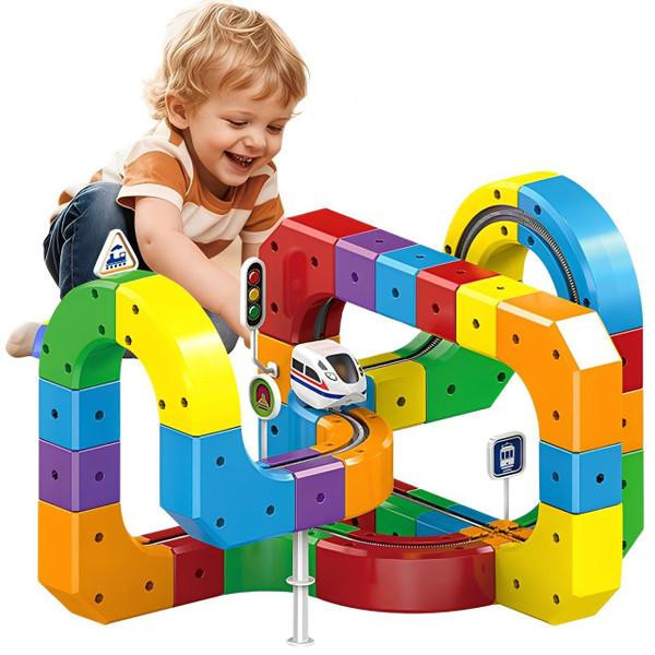 Magnetic Train Track Set – Rail Car Toy zaxx