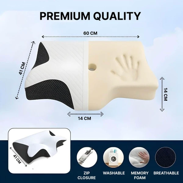 Ergonomic Memory Foam Cervical Pillow – Neck Support zaxx