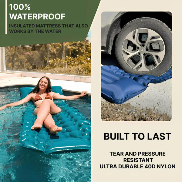 Inflatable Single Camping Mattress – For Beach and Hiking zaxx