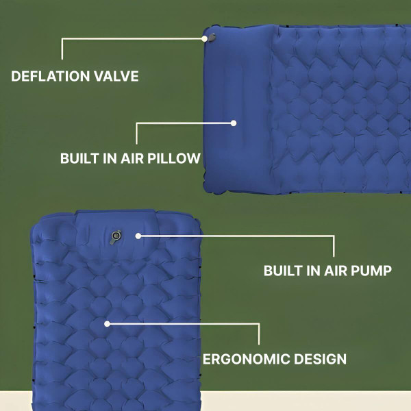 Inflatable Single Camping Mattress – For Beach and Hiking zaxx