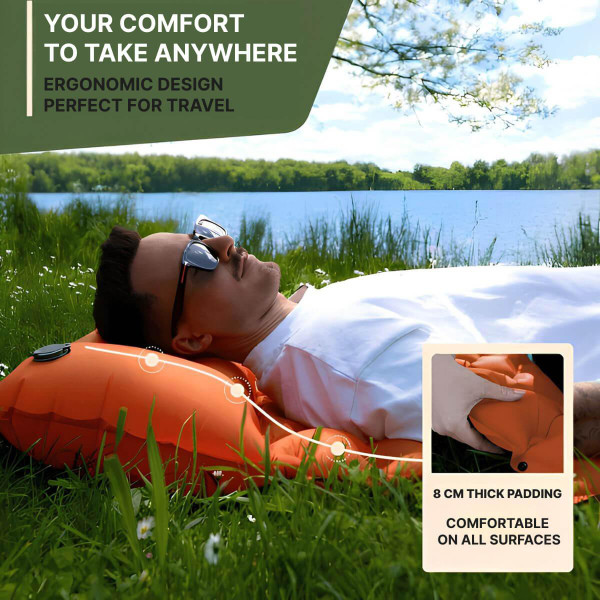 Inflatable Single Camping Mattress – For Beach and Hiking zaxx