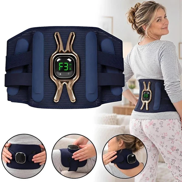 Heated Lumbar Belt: Back Support and Vibrating Massage zaxx