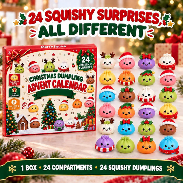 Squishy Advent Calendar for Kids - 24 Surprise Dumpling Figures zaxx