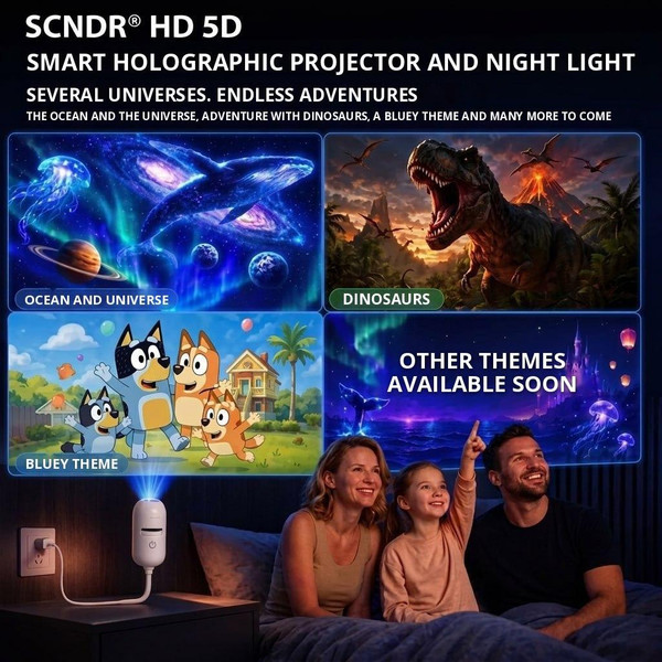 3D Holographic Projector and Night Light zaxx