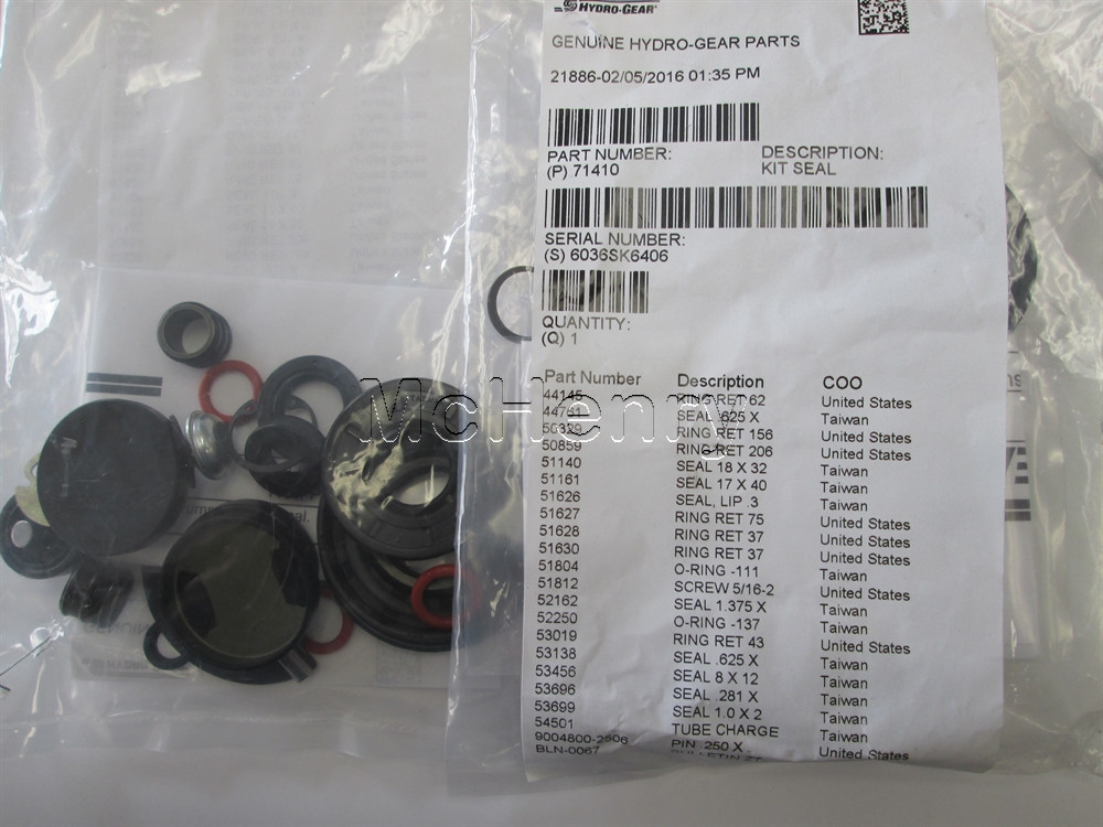 Genuine Hydro Gear KIT SEAL 71410 McHenry Power Equipment Inc