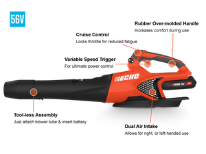 eFORCE™ 56V BATTERY HANDHELD BLOWER w/5Ah BATTERY AND RAPID CHARGER