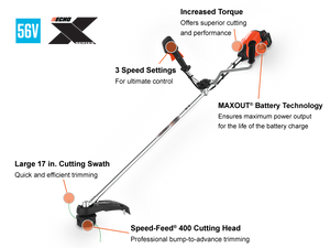 eFORCE™ 56V 17" BATTERY BRUSHCUTTER UNIT ONLY