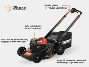 eFORCE™ 56V 21" BATTERY SELF PROPELLED LAWNMOWER UNIT ONLY