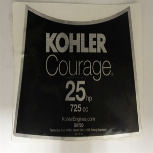 Genuine OEM Kohler LABEL 25HP part# 32 113 73-S