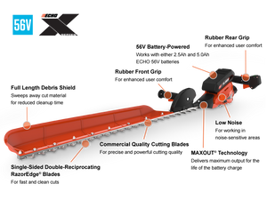 Echo eFORCE® 56V 34" SS HEDGE TRIMMER (w/ BATT & CHRGR) Model# DHCS-3400R1