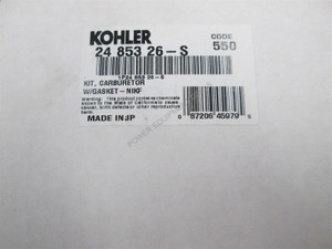 Genuine Kohler CARBURETOR W/GASKET-NIKF Part # 24 853 26-S