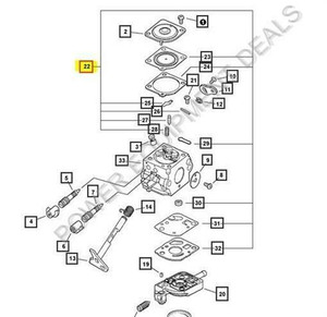 Genuine Echo REPAIR KIT, CARBURETOR - RB-59 Part# 12530020560