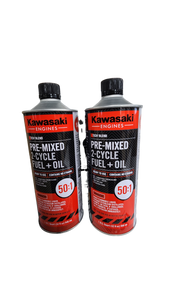 Kawasaki 99969-6559  Pre-Mixed 50:1 Ethnal free Fuel Oil  Quart 2-Cycle Engines 93 Octane