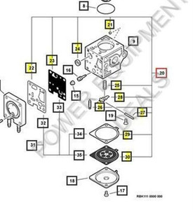 Genuine Echo / Shindaiwa KIT, CARBURETOR REPAIR RB-188 Part# P005002280