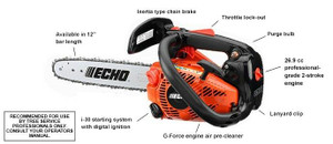 ECHO GAS CHAIN SAW TOP HANDLE 26.9CC 12' BAR  PRODUCT ID CS-271T-12